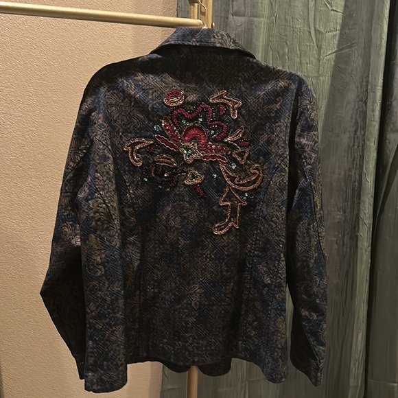 Chico’s Embroidered Denim Jacket - Picture 5 of 7